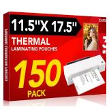 CAREGY 150 Pack Laminating Sheets, Hold 11 x 17 Inch Sheet, 3 Mil Clear Thermal Laminating Pouches 11.5 x 17.5 Inch Lamination Sheet Paper for Laminator, Round Corner