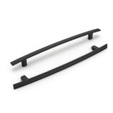 homdiy 30 Pack Cabinet Handles Black Cabinet Pulls 7-12\ Hole Centers Kitchen Pulls Matte Black Curved Arch Handles for Dresser Cupboard Door Hardware, Zinc Alloyin