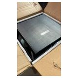 Leinuosen 7 Pcs Large Buffet Risers Set 6\ to 12\in Acrylic Display Box Catering Dessert Table Riser Food Display Decorative Stand with Hollow Bottom for Catering Supplies(Black, Square)in