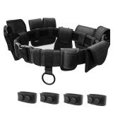 ZGJINLONG 10 in 1 Duty Belt Rig police Molded Pouches Kit Tactical Utility Security Guard Belt Modular Law Enforcement Military Equipment Belt 4 pack Belt Keeper
