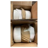 MALACASA 24 OZ Cereal Bowls, Porcelain Soup Oatmeal Bowls Set of 6, Kitchen Ceramic Serving Bowl, Dishwasher Microwave Oven Safe, White, Series LUNA