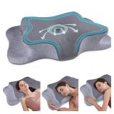 CHxxy Cervical Neck Pillow for Pain Relief Sleeping, Contour Memory Foam Pillows, Ergonomic Side Sleeper Pillows for Adults, Cooling Orthopedic Neck Support Pillow for Back Stomach Sleepers