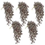 DILATATA Fake Hanging Plants Artificial Hanging Plants 181 Leaves Faux Wandering Jew Hangings Leaves Plant for Wall Shelf Home Indoor Outdoor Decor - 5 Pack