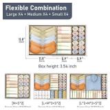 DIMJ Drawer Organizer Clothes, 12 Pack Dresser Organizer, Foldable Closet Organizers and Storage, Fabric Dresser Bins, Drawer Dividers for Nursery, Baby Clothes, Underwears, Sock (Beige)