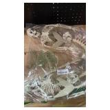 2 Pack Halloween Decorations Skeleton with Light, Halloween IndoorOutdoor Decor, Hanging Realistic Movable Posable Joints Skeleton Graveyard Decorations