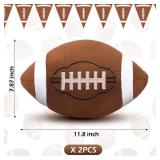 HyDren 2 Pcs Football Plush Pillows - 12\ Soft Fluffy Football Pillows Stuffed Footballs Throw Pillow Sports Ball Throw Pillow for Kids Boys Girls Bedroom Nursery Room Decoration Birthday Party Giftin