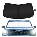 Car Windshield Sun Shade Compatible with 2020 2021 2022 2023 2024 2025 Kia Telluride Accessories Foldable Front Window Sunshade Custom Windshield Cover Sun Visor