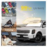 Car Windshield Sun Shade Compatible with 2020 2021 2022 2023 2024 2025 Kia Telluride Accessories Foldable Front Window Sunshade Custom Windshield Cover Sun Visor