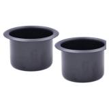 2Pcs Metal Sofa Recliner-Handles Cup Holder Insert Replacement Drink Can Holder for Sofa Boat Rv Couch Car Truck Poker Table, Black