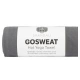 Shandali Hot Yoga GoSweat Microfiber Hand Towel in Super Absorbent Premium Gray Suede for Bikram, Pilates, Gym, and Outdoor Sports. 16 x 26.5 inches.