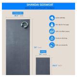 Shandali Hot Yoga GoSweat Microfiber Hand Towel in Super Absorbent Premium Gray Suede for Bikram, Pilates, Gym, and Outdoor Sports. 16 x 26.5 inches.