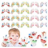 Xtinmee 20 Pairs Eczema Gloves for Kids Cotton Moisturizing Gloves for Sensitive Irritated Skin Eczema Reusable Elastic Hand Cover Soft and Does Not Hurt(Age 3-4 Years)