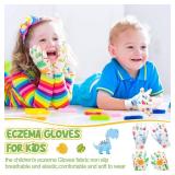 Xtinmee 20 Pairs Eczema Gloves for Kids Cotton Moisturizing Gloves for Sensitive Irritated Skin Eczema Reusable Elastic Hand Cover Soft and Does Not Hurt(Age 3-4 Years)