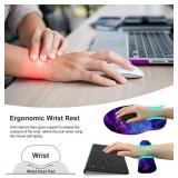 Lateefah Mouse Pad with Wrist Rest, 3-in-1 Gaming Mouse Pad, Keyboard Wrist Rest, Ergonomic Memory Foam Mousepad with Wrist Support for Computer Keyboard