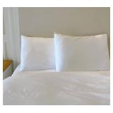 iMaylex Soft 100percent Egyptian Cotton Zipper Pillow Case, Cozy and Lightweight Pillowcase, Set of 2, White, Standard, 20\ x 26\inin