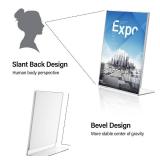 Relx Acrylic Sign Holder 8.5 x 11, Acrylic Display Stand for Display, Slant Back Clear Frames Plastic Sign Holder for Store, Restaurant (6 Pack)