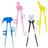 Plum Garden 4 pcs kid chopsticks, Training Chopsticks for Toddler Beginners Baby Children , training chopsticks with animals.
