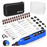 GINELSON Cordless Rotary Tool, 5 Variable Speed Mini Rotary Tool Kit with 70 Accessories, 3.7V Type-C Charging Power Rotary Tool for Engraving, Sanding, Polishing, Carving, Cutting, DIY Crafts