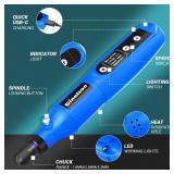 GINELSON Cordless Rotary Tool, 5 Variable Speed Mini Rotary Tool Kit with 70 Accessories, 3.7V Type-C Charging Power Rotary Tool for Engraving, Sanding, Polishing, Carving, Cutting, DIY Crafts