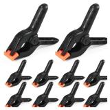 10 Pcs Spring Clamps, PureGuard 4.5 Inch Large Plastic Spring Clips Clamps Heavy Duty Woodworking Clamps for Crafts Balloon Arch Photography Backdrop Stand Pool Cover Clips