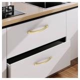 AOOTOCH 10 Pack 5 Inch Cabinet Handles Gold Cabinet Pulls Kitchen Cabinet Handles Kitchen Cabinet Hardware Kitchen Handles for Cabinets Gold Pulls for Cabinets