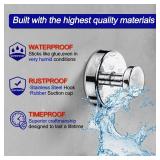 Bntuk Suction Cup Hooks for Shower, Removable Towel Hooks for Bathroom Window Glass Door Wall, Bath Robe Looafh Hook for Hanging - 2 Pack, Chrome