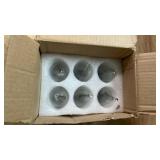 Hompavo Christmas Decorations, Upgraded Flame Light Bulbs, E12 Candelabra Small Base, Clear Glass Flickering Fire Bulb for Halloween Party Porch Indoor and Outdoor Home Decoration, 6 Pack