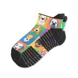 Viasox Ankle Compression Socks for Women and Men, 14 mmHg Support Improves Circulation, Extra Cushioned (US, Alpha, Medium, Regular, Regular, Dogs)