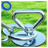 Catapamey Dog Tie Out Cable and Stake,360° Swivel Dog Run Anchor -with 45FT Heavy Duty Cable,Runner for Yard- for up to 150 lbs- for Yard Outdoor Camping