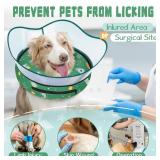 Toptakeit Elevated Inflatable Dog Cone Collar to Stop Licking, Dog Donut Collar After Surgery, Soft Dog Cone Alternative for Small Medium Large Dogs