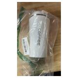 Smilatte 17oz (510ml) Vacuum Insulated Coffee Travel Mug, Leak proof Double Wall Stainless Steel Reusable Cup with Lid, Thermal Tumbler for Hot and Cold Drinks, Matte Texture White