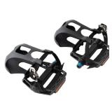 1 Pair Bike Pedals with Toe Cages for Peloton, Spin, and Outdoor Bikes - Aluminum 916\ Replacement Partsin