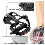 1 Pair Bike Pedals with Toe Cages for Peloton, Spin, and Outdoor Bikes - Aluminum 916\ Replacement Partsin