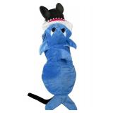 Funny Dog Cat Shark Costumes, Pet Halloween Christmas Cosplay Dress, Large Pet Shark Costume, Animal Fleece Hoodie Warm Outfits Clothes (XXXL Size)