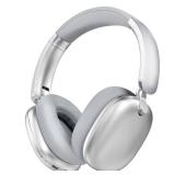 RORSOU C6 Active Noise Cancelling Headphones, Wireless Over Ear Bluetooth Headphones, 60H Playtime, Lightweight Folding Deep Bass Comfort Fit Ear Cups Headset with Mic for iPadTravelPCHome Silver