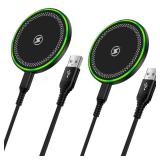 Pixel 9 Pro 9A Wireless Fast Charging Pad for Google Pixel 10 9 Pro XL Fold 8 8A 7 7A 6 5,2Pack 15W Samsung S25 Wireless Charger Android Phone Station for Galaxy S25 S24 S23 S22 S21 S20 Ultra