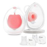 Nenesupply Handsfree Wearable Breastmilk Collection Cara Cups Caracups Compatible with Spectra S1 S2 9 Plus Breast Pumps 24mm Silicone Flanges Replacement for Spectra Pump Parts 19 21mm Inserts