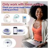 Nenesupply Handsfree Wearable Breastmilk Collection Cara Cups Caracups Compatible with Spectra S1 S2 9 Plus Breast Pumps 24mm Silicone Flanges Replacement for Spectra Pump Parts 19 21mm Inserts