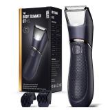 LGTGH Body Hair Trimmer for Men with Mirror and LED Light - Electric Ball Shaver Features Ceramic Blades, Travel Lock and IPX7 Waterproof Design for WetDry Use on Groin, Legs, Chest