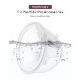 Momcozy Original S9 ProS12 Pro Replacement Accessories, Only Compatible with Momcozy S9 ProS12 Pro Breast Pump NOT for S9S12 (Double-Sealed Full Set Collector Cup with 24mm Flange,180ml, 1 Pack)