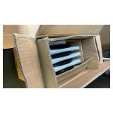 AmorArc Dinnerware Set - 12 Piece Ceramic Plates and Bowls, Stoneware Plates Handpainted, Dishwasher and Microwave Safe (Speckled Black and White, Service for 4)