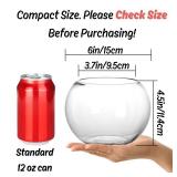 YOUEON 4 Pcs Small Glass Bubble Bowl Vases 6\ W x 4.5\in H, Round Floating Candle Holders, Glass Terrarium Bowls, Globe Flower Vase Centerpiece for Wedding Event Home Decorin