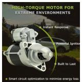 19612N New Starter Replacement for 32HP Briggs and Stratton Vanguard V Twin Vanguard Air Cooled 2007-2009, 12V CCW 9-Tooth, 845760 845640 845761 807383 809054 428000-0230 84006533 SND0529 410-52156