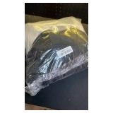 YellyHommy Waffle Shower Curtain and Liner Set, 3 in 1 Shower Curtain Set with Waterproof EVA Liner and Double Sided Hooks for Bathroom Black,72W x84L