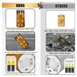 NURADA Flickering Flameless Candles: Built-in Star String Lights 3D Wick Acrylic Battery Operated LED Pillar Candles with Remote and Timer for Fall Halloween Christmas Home Decoration - 3 Pack Gray