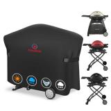 Comnova Grill Cover for Weber Q Series Grill on Cart - BBQ Cover for Weber Q3000Q300Q2000Q200 with Portable Stand, Heavy Duty and Waterproof BBQ Cover for Q3200, 3000, 320, 300 and More