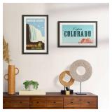 upsimples 11x17 Picture Frame, Display Pictures 9x15 with Mat or 11 x 17 Without, Wall Hanging Poster Frames, Black, 1 Pack