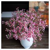 DUYONE Babys Breath Artificial Flowers,30pcs Gypsophila Bouquets Real Touch 20\ Long Stem Flowers for Wedding Home Garden DIY Decoration(Pink 30pcs)in