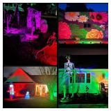 WELALO Solar Color Changing Spot Lights Outdoor, Waterproof Solar Halloween Lights, 7 Modes Multicolor RGB Landscape Spotlights for Garden Yard Driveway Lawn Patio Pathway Christmas Decorations 6 Pack