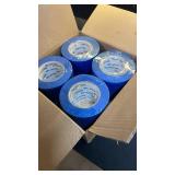 4 Rolls Blue Painters Tape Bulk 4 inch x 60 Yards, Total 240 Yd, Painters Masking Tape No Residue Wall Painting Tape Artist Tape Trim Edge Finishing Tape for Wall Painting Decoration DIY Supplies